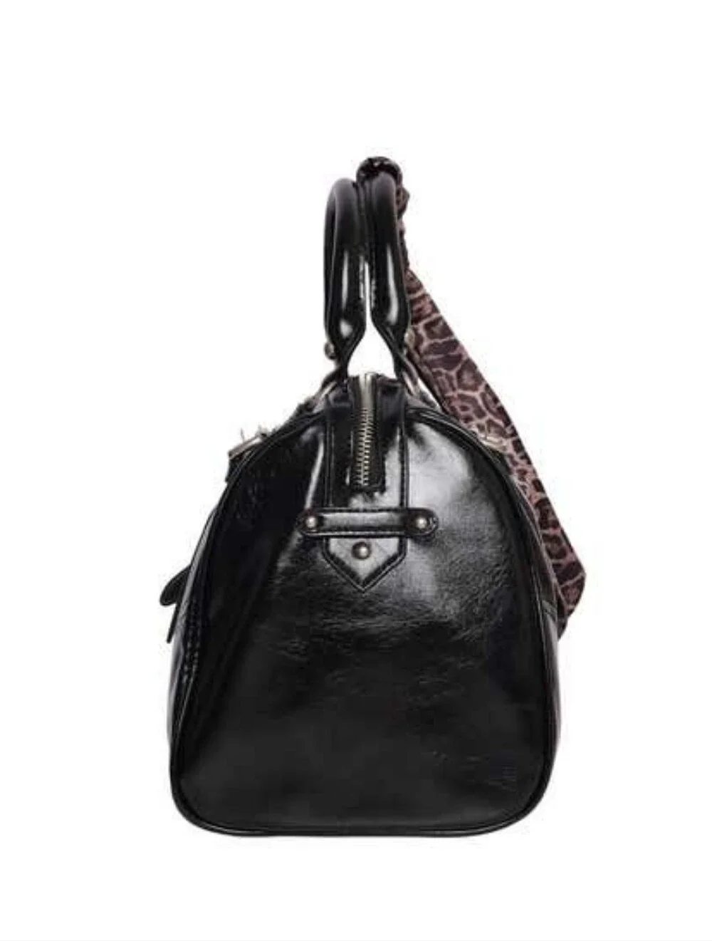 Steve Madden Satchel Handbag with Leopard Scarf